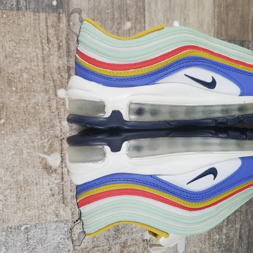 Nike Air Max‎ 97 Shoes Womens Sz 6 Athletic Running Multicolor Summit White Blue